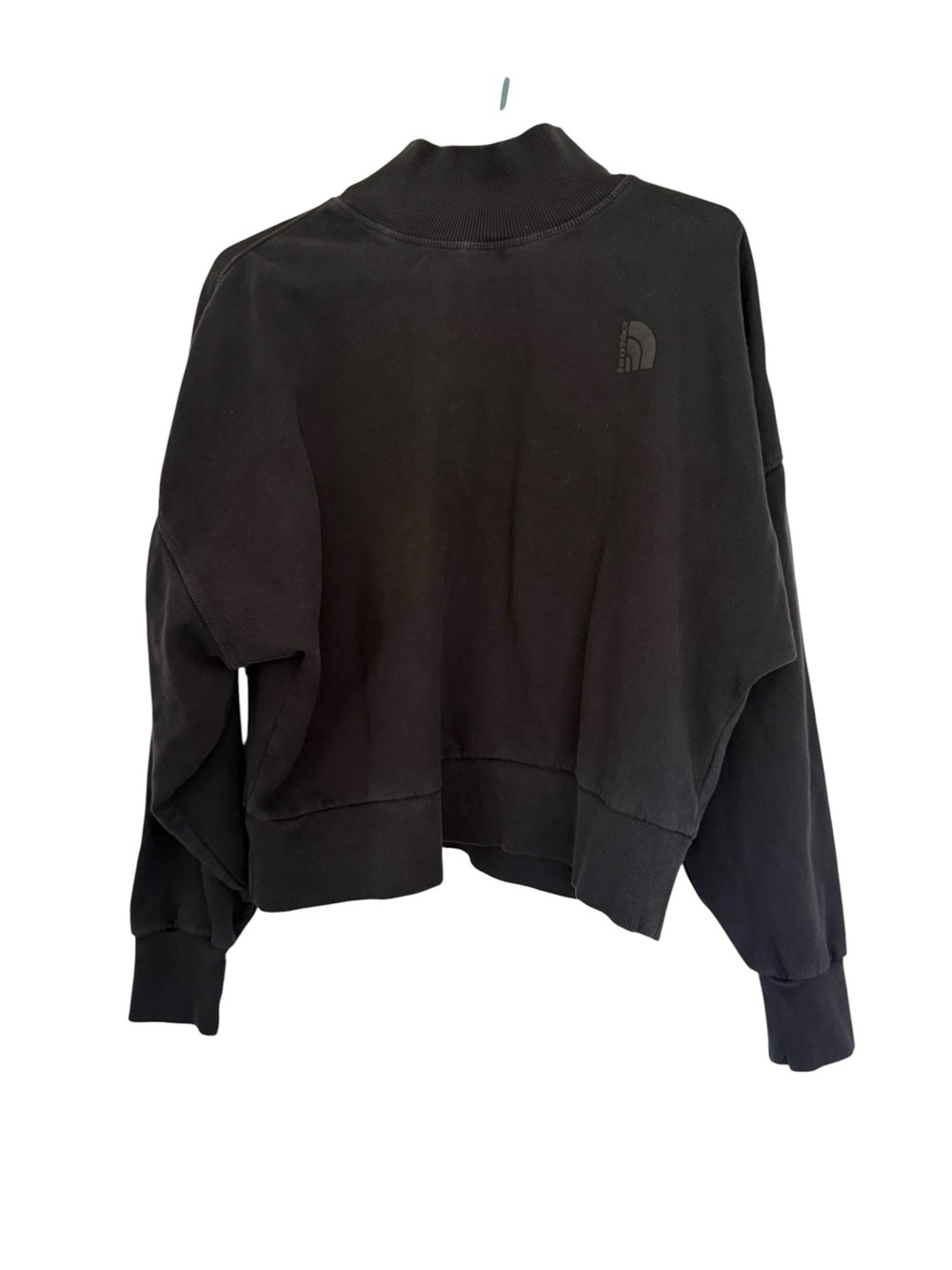 The North Face Black Relaxed Mock Neck Pullover Sweatshirt -M